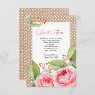 Bridal Shower Thank You Custom Flat Cards