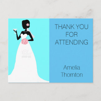 Bridal Shower Thank You Postcard