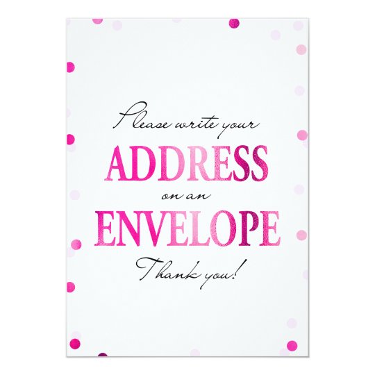 Bridal Shower Thank you Return Address Sign Card