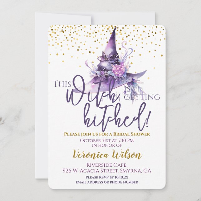 Bridal Shower This Witch Is Getting Hitched Invitation (Front)