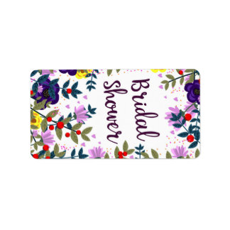 Bridal Shower Vintage Flowers Label