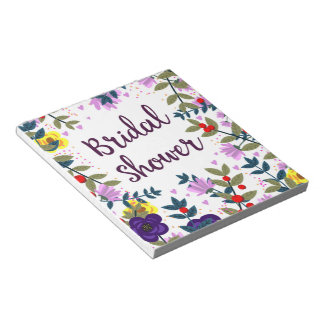 Bridal Shower Vintage Flowers Notepad