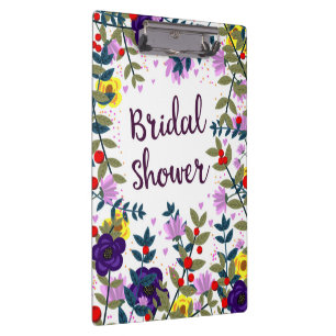Bridal Shower Vintage Roses Clipboard