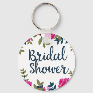 Bridal Shower Vintage Roses Keychain