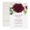 Bridal Shower Watercolor Bouquet Burgundy Wine
