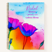 Bridal Shower Watercolor Floral California Poppies