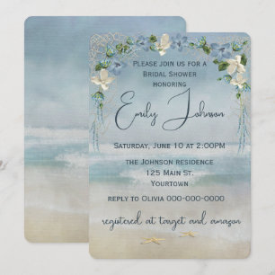 Bridal Shower Wedding Arch with Starfish Invitation