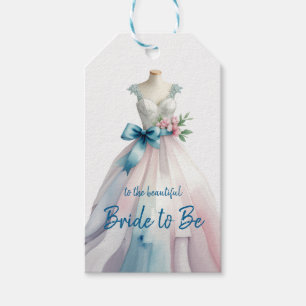 Bridal Shower Wedding Dress Bride to Be Gift Tags