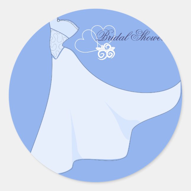 Bridal Shower Wedding Dress Sticker (Front)