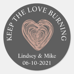 Bridal shower, Wedding favour, Candle Classic Round Sticker