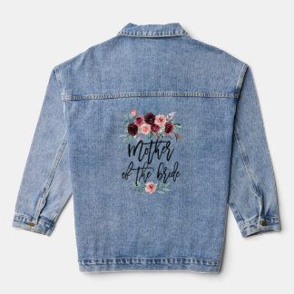 Bridal Shower Wedding For Bride Mom Mother Of The Denim Jacket
