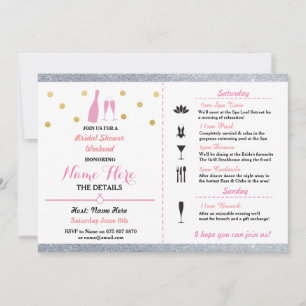 Bridal Shower Weekend Champagne Invite