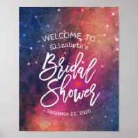 Bridal Shower Welcome Galaxy Nebula Constellations