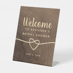 Bridal Shower Welcome Pedestal Sign