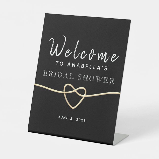 Bridal Shower Welcome Pedestal Sign (Front)