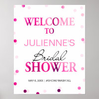 Bridal Shower Welcome Sign | Magenta Confetti