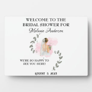 Bridal Shower WELCOME with editable text and image Plaque