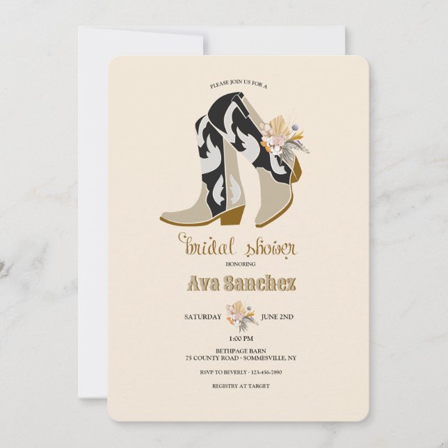 Bridal Shower Western Invitation (Front)