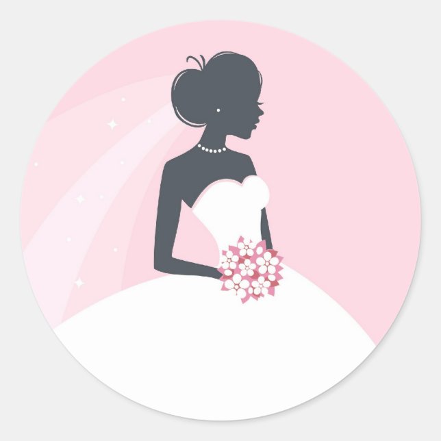 Bridal Shower White dress Sticker (Front)