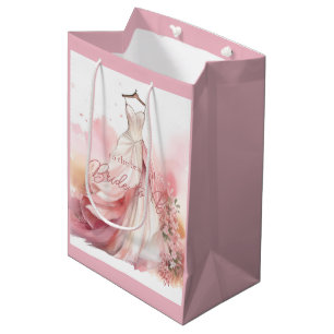 Bridal Shower White Wedding Dress Medium Gift Bag