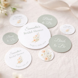 Bridal Shower Wildflower Garden Party Table Confetti