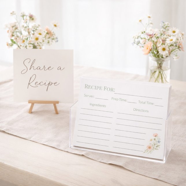 Bridal Shower Wildflower Recipe Card (Creator Uploaded)