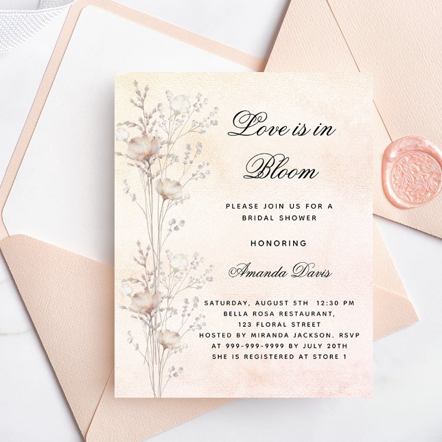 Bridal shower wildflowers love in bloom invitation (Creator Uploaded)