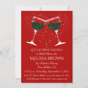Bridal Shower Wine Tasting Invitation