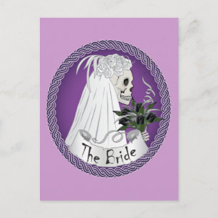 Bridal Skull - purple Postcard