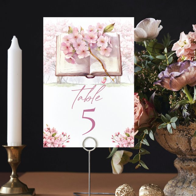 Bridal Tea Elegant Cherry Table Number (Creator Uploaded)