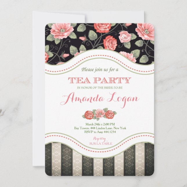 Bridal Tea Party Invitation (Front)