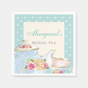 Bridal Tea Party Personalized Polka dot Napkin