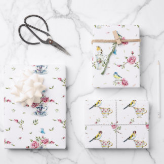 Bridal Tea Party Watercolors Wrapping Paper Sheet