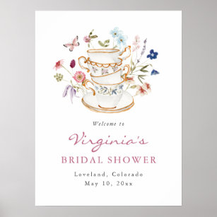 Bridal Tea Welcome Poster