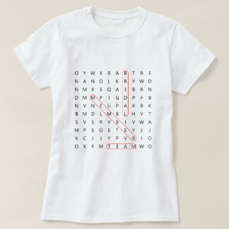 Bridal Team Fun Wedding Bacherlorette Word Find T- T-Shirt