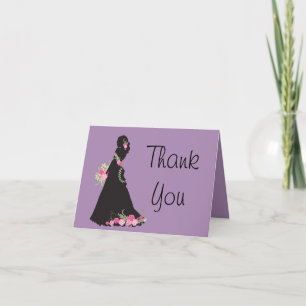Bridal Thank You Silhouette Gown Card