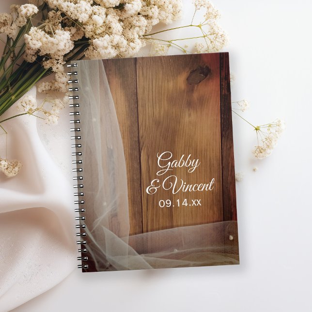 Bridal Veil and Barn Wood Country Wedding Notebook (Creator Uploaded)