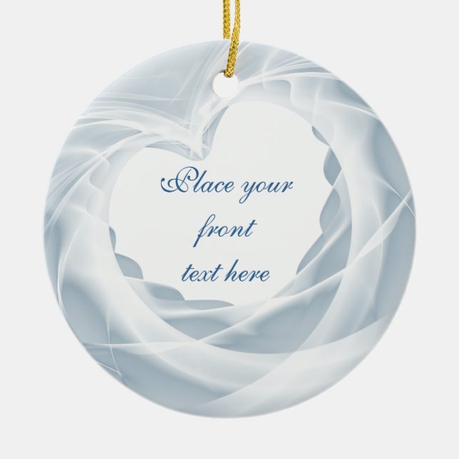 Bridal Veil Ceramic Ornament (Front)