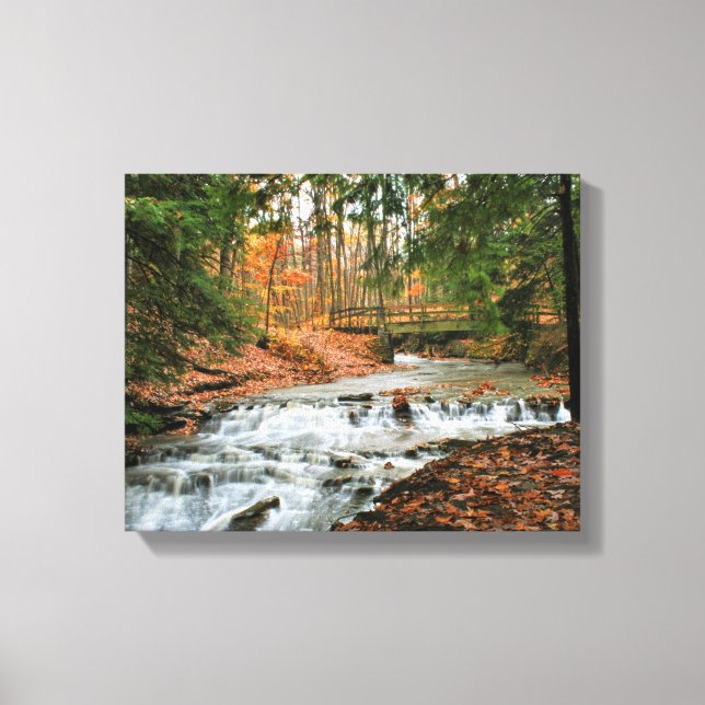 Bridal Veil Falls in the Cleveland Metro Parks Canvas Print (Front)