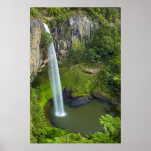 Bridal Veil Falls, New Zealand Poster