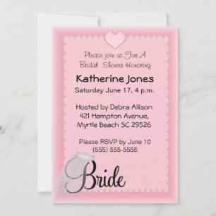 Bridal Veil Shower Invitations