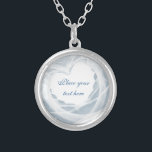 Bridal Veil Silver Plated Necklace<br><div class="desc">Romantic white bridal veil in the shape of heart. Perfect for anniversary, wedding, and any love related events.</div>