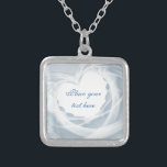 Bridal Veil Silver Plated Necklace<br><div class="desc">Romantic white bridal veil in the shape of heart. Perfect for anniversary, wedding, and any love related events.</div>