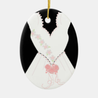 Bridal Wedding Gown Ceramic Ornament