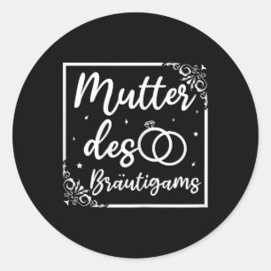 Bridal Wedding Mum Mother Of The Groom Classic Round Sticker