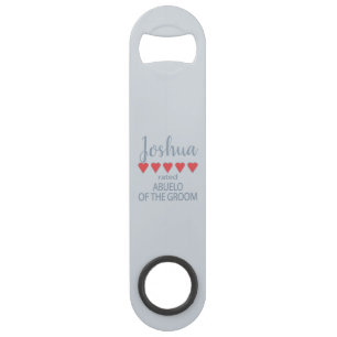Bridal & Wedding Party 5 Heart Abuelo of Groom Bar Key