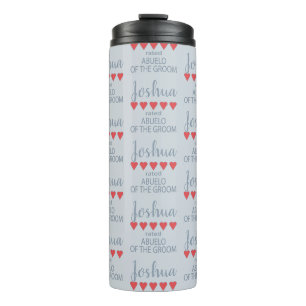 Bridal & Wedding Party 5 Heart Abuelo of Groom Thermal Tumbler