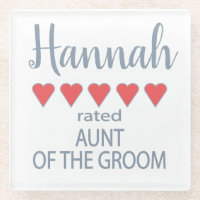 Bridal & Wedding Party 5 Heart Aunt of Groom
