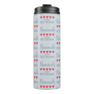 Bridal & Wedding Party 5 Heart Best Woman Thermal Tumbler