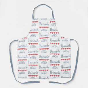 Bridal & Wedding Party 5 Heart Bride Apron